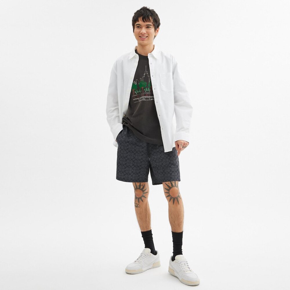 Signature Swim Trunks In Recycled Polyester - Picture 3 of 3